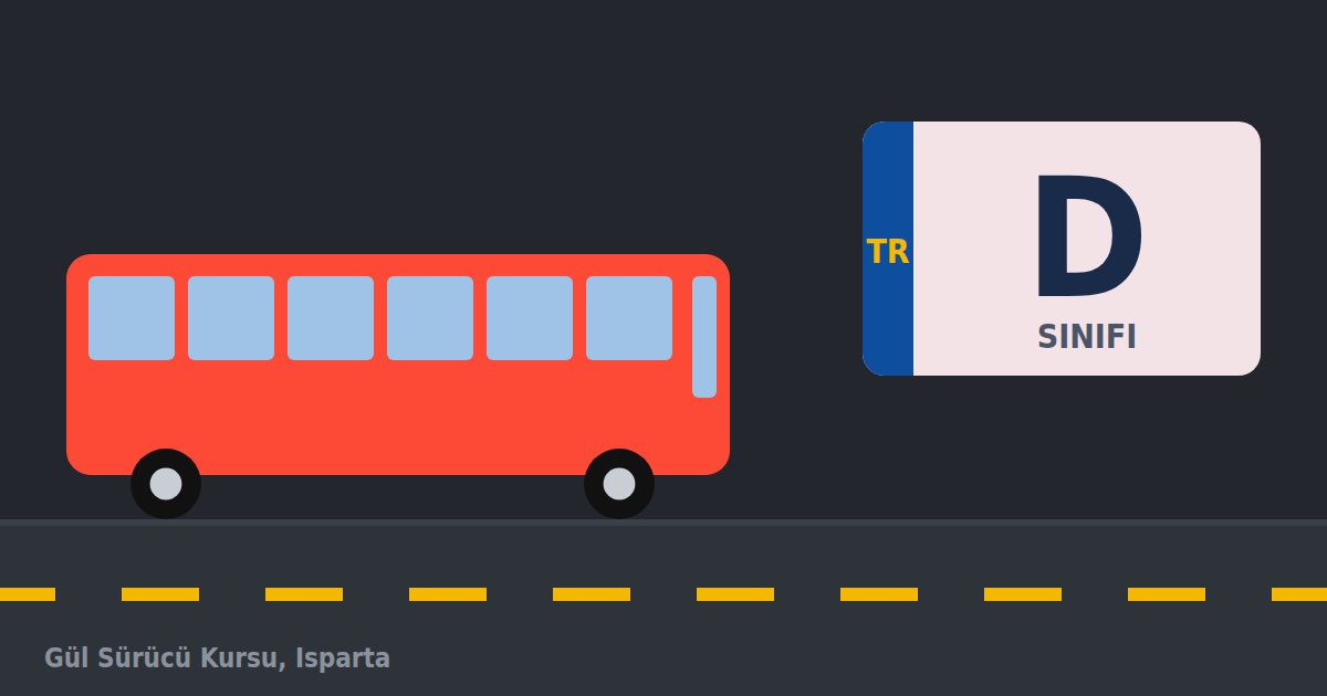 D sınıfı sürücü belgesi ve otobüs çizimi